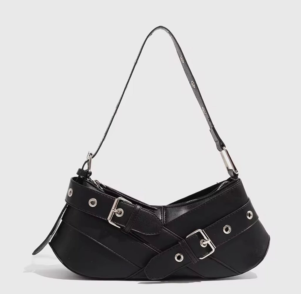 Bolso Sasha Black - Cuero Vegano Negro