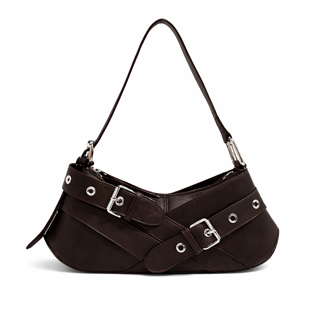 Bolso Yasmin Brown - Cuero Vegano Marrón