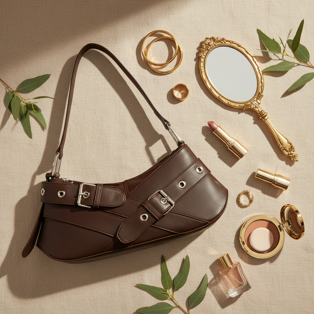 Bolso Yasmin Brown - Cuero Vegano Marrón